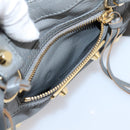 BALENCIAGA Classic Metal Edge City Hand Bag Leather Gray 390160 Auth ka6198M-24