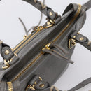 BALENCIAGA Classic Metal Edge City Hand Bag Leather Gray 390160 Auth ka6198M-6