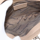 Salvatore Ferragamo Gancini Shoulder Bag Leather Beige Silver Auth ka620-17