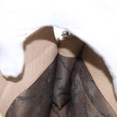 Salvatore Ferragamo Gancini Shoulder Bag Leather Beige Silver Auth ka620-19