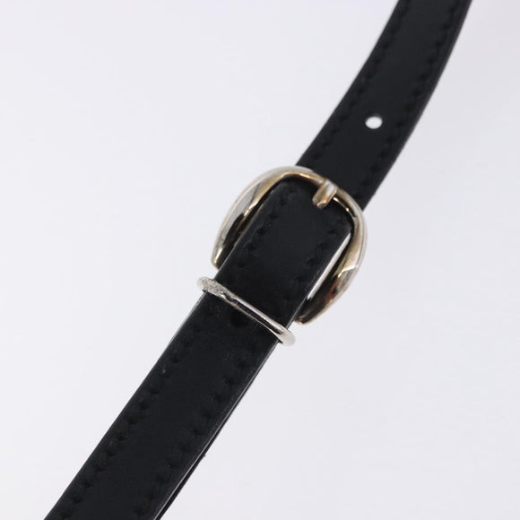 GUCCI Bamboo Vanity Hand Bag Nylon 2way Black Silver 013 2490 Auth ka6203