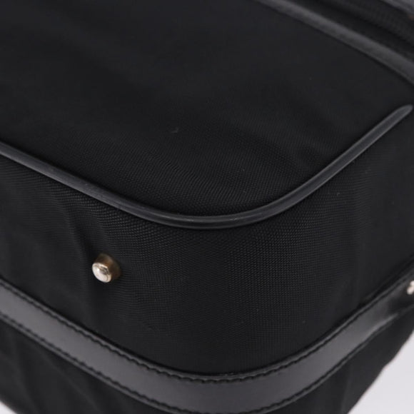 GUCCI Bamboo Vanity Hand Bag Nylon 2way Black Silver 013 2490 Auth ka6203