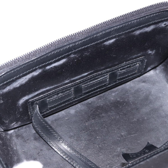 GUCCI Bamboo Vanity Hand Bag Nylon 2way Black Silver 013 2490 Auth ka6203