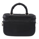 GUCCI Bamboo Vanity Hand Bag Nylon 2way Black Silver 013 2490 Auth ka6203-2