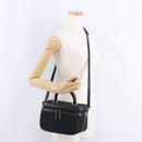 GUCCI Bamboo Vanity Hand Bag Nylon 2way Black Silver 013 2490 Auth ka6203-32