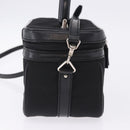 GUCCI Bamboo Vanity Hand Bag Nylon 2way Black Silver 013 2490 Auth ka6203-4