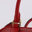 LOEWE Hand Bag Leather 2way Red Gold Tone Auth ka6204V-15