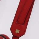 LOEWE Hand Bag Leather 2way Red Gold Tone Auth ka6204V-18