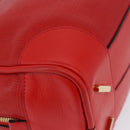 LOEWE Hand Bag Leather 2way Red Gold Tone Auth ka6204V-22