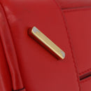 LOEWE Hand Bag Leather 2way Red Gold Tone Auth ka6204V-26