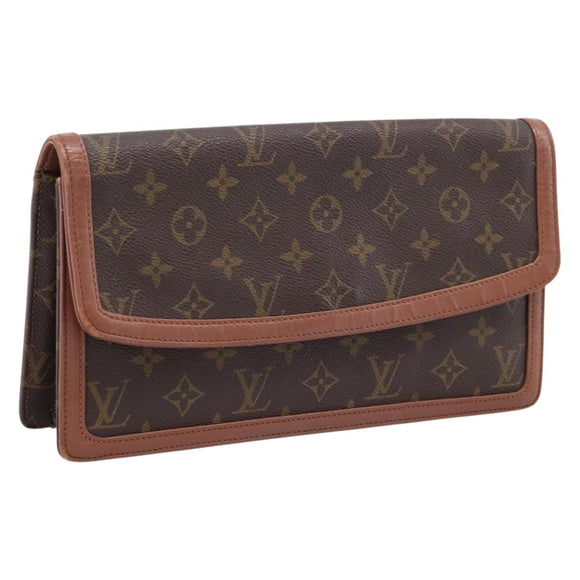 LOUIS VUITTON Monogram Pochette Dam GM Clutch Bag M51810 LV Auth ka6205
