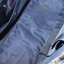 Christian Dior Trotter Canvas Double Saddle Hand Bag Navy Gold Tone Auth ka6207-30