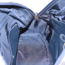 Christian Dior Trotter Canvas Double Saddle Hand Bag Navy Gold Tone Auth ka6207-31