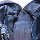 Christian Dior Trotter Canvas Double Saddle Hand Bag Navy Gold Tone Auth ka6207-32