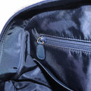 Christian Dior Trotter Canvas Double Saddle Hand Bag Navy Gold Tone Auth ka6207-33