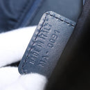 Christian Dior Trotter Canvas Double Saddle Hand Bag Navy Gold Tone Auth ka6207-36