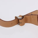 BURBERRY Shoulder Bag Leather Beige Silver Auth ka6209-17