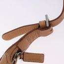 BURBERRY Shoulder Bag Leather Beige Silver Auth ka6209-19
