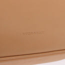 BURBERRY Shoulder Bag Leather Beige Silver Auth ka6209-24