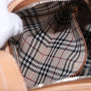 BURBERRY Shoulder Bag Leather Beige Silver Auth ka6209-29