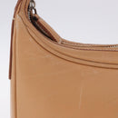 BURBERRY Shoulder Bag Leather Beige Silver Auth ka6209-2