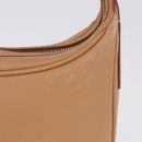 BURBERRY Shoulder Bag Leather Beige Silver Auth ka6209-3