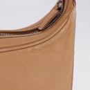 BURBERRY Shoulder Bag Leather Beige Silver Auth ka6209-5