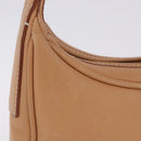 BURBERRY Shoulder Bag Leather Beige Silver Auth ka6209-14