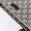 GUCCI GG Supreme Shoulder Bag PVC Navy Silver 201538 Auth ka6210-16