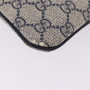 GUCCI GG Supreme Shoulder Bag PVC Navy Silver 201538 Auth ka6210-23