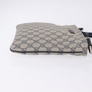GUCCI GG Supreme Shoulder Bag PVC Navy Silver 201538 Auth ka6210-4