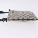 GUCCI GG Supreme Shoulder Bag PVC Navy Silver 201538 Auth ka6210-5
