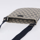 GUCCI GG Supreme Shoulder Bag PVC Navy Silver 201538 Auth ka6210-14