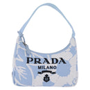 PRADA Hand Bag Canvas Blue Silver Auth ka6211V-2