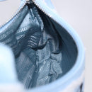 PRADA Hand Bag Canvas Blue Silver Auth ka6211V-23