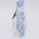 PRADA Hand Bag Canvas Blue Silver Auth ka6211V-4