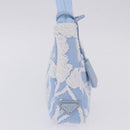 PRADA Hand Bag Canvas Blue Silver Auth ka6211V-5