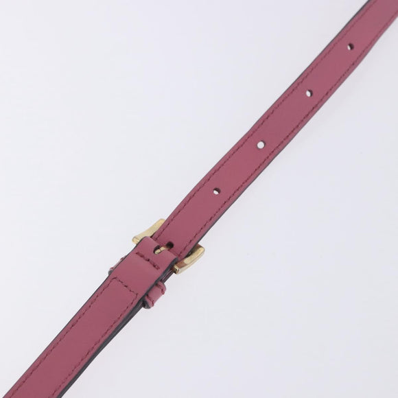 Miu Miu Madras Chain Shoulder Bag Leather Pink Gold Tone Auth ka6212