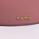 Miu Miu Madras Chain Shoulder Bag Leather Pink Gold Tone Auth ka6212-18