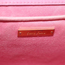 Miu Miu Madras Chain Shoulder Bag Leather Pink Gold Tone Auth ka6212-23