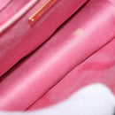 Miu Miu Madras Chain Shoulder Bag Leather Pink Gold Tone Auth ka6212-24