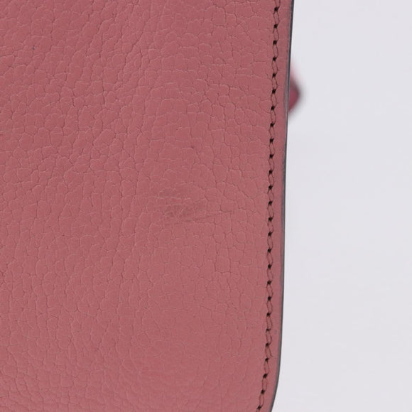 Miu Miu Madras Chain Shoulder Bag Leather Pink Gold Tone Auth ka6212
