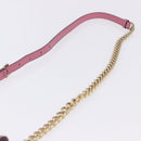 Miu Miu Madras Chain Shoulder Bag Leather Pink Gold Tone Auth ka6212-9