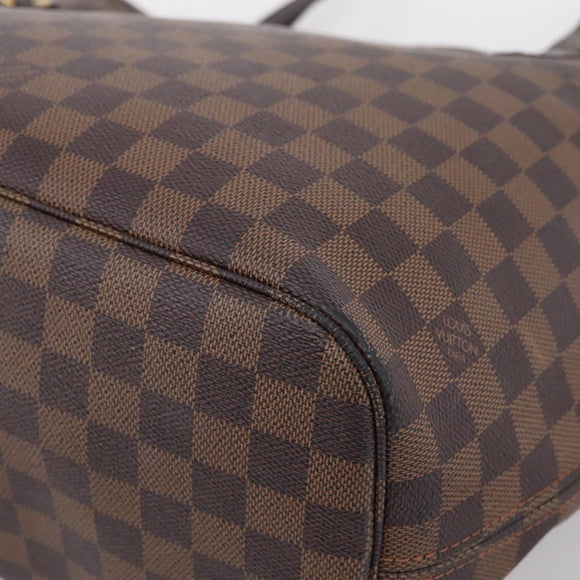 LOUIS VUITTON Damier Ebene Neverfull MM Tote Bag N51105 LV Auth ka6219