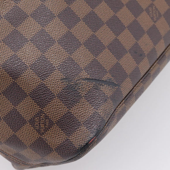 LOUIS VUITTON Damier Ebene Neverfull MM Tote Bag N51105 LV Auth ka6219
