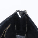 GUCCI Web Sherry Line Clutch Bag Leather Black Gold Auth ka622-15