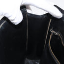 GUCCI Web Sherry Line Clutch Bag Leather Black Gold Auth ka622-16