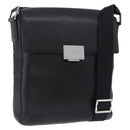 LOEWE Shoulder Bag Leather Black Silver Auth ka6220-1