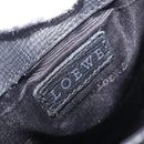 LOEWE Shoulder Bag Leather Black Silver Auth ka6220-23