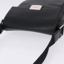 LOEWE Shoulder Bag Leather Black Silver Auth ka6220-6